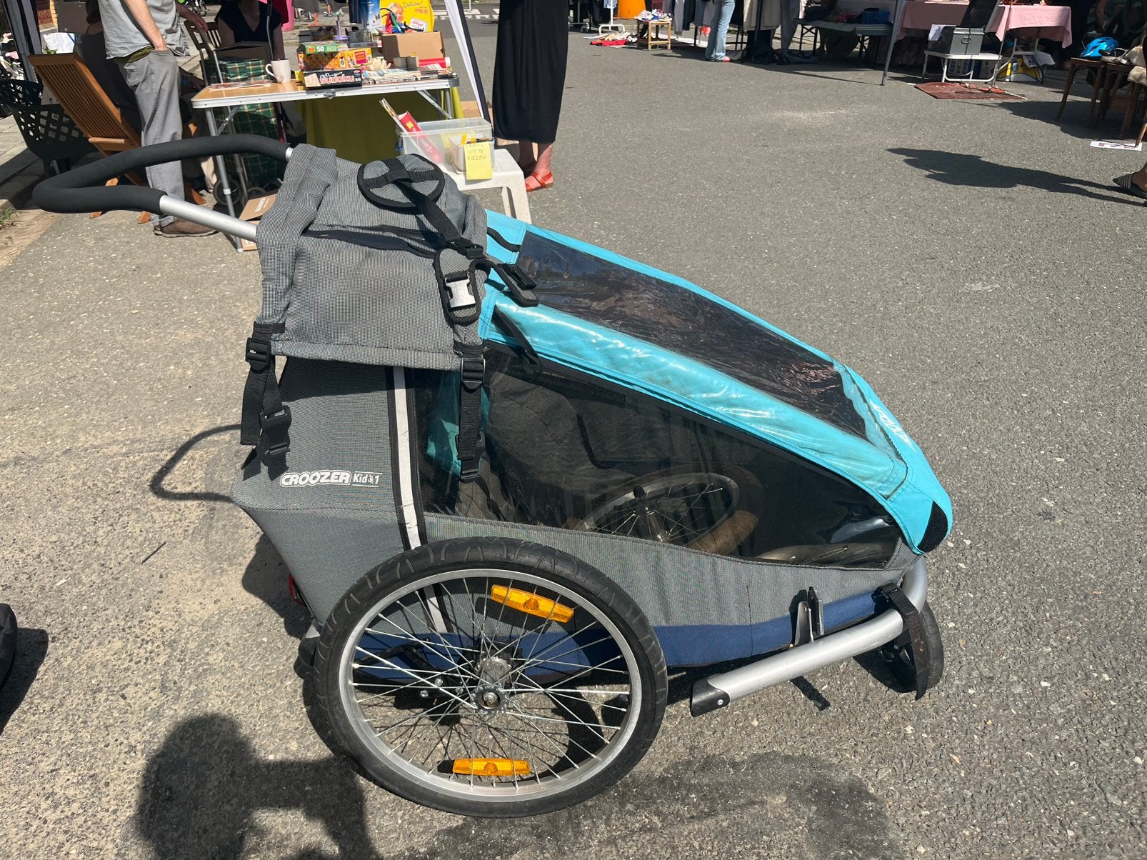 Fietskar - croozer kid for 1 - met babyhangmat, Ophalen, Zo goed als nieuw, Kinderkar, Opvouwbaar