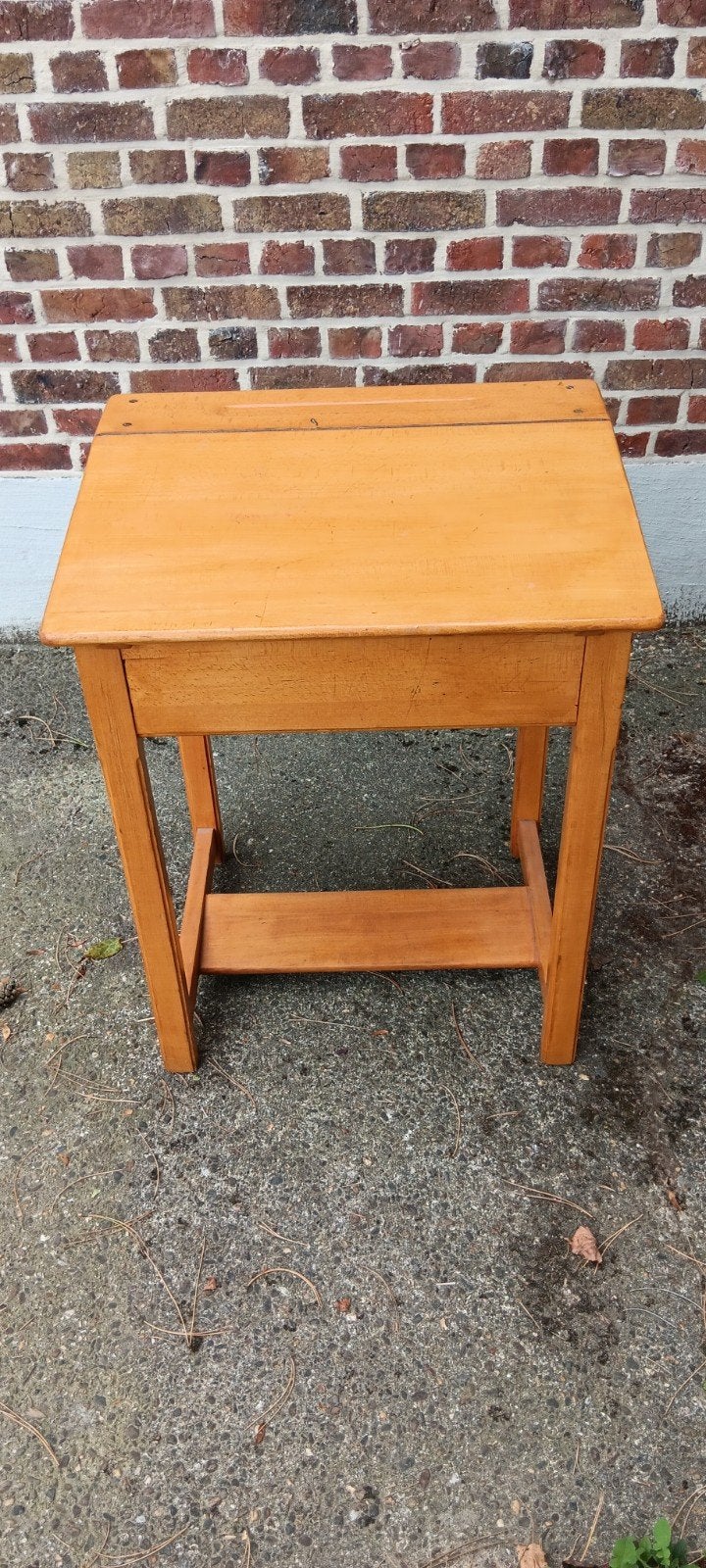 Banc d'école en bois pour 1 personne, 55 à 75 cm, Enlèvement, Utilisé, Rectangulaire