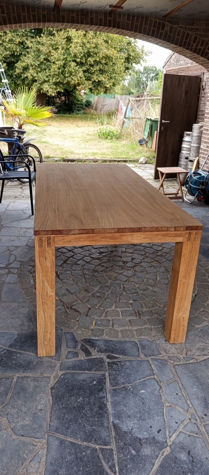 teak tafel, Ophalen, Teakhout, 50 tot 100 cm, Vijf personen of meer