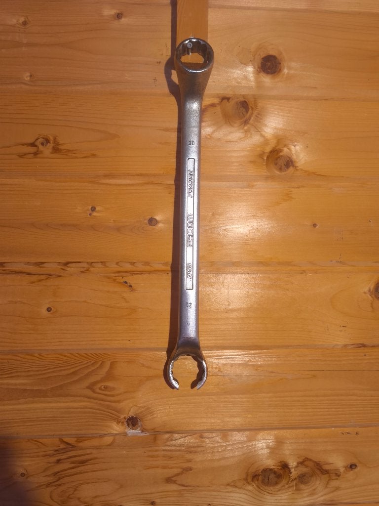 25€Clé polygonale contre-couudée à fourche FACOM 38 - 42 mm, Bricolage & Construction, Enlèvement, Comme neuf, Clé/cliquet, Facom