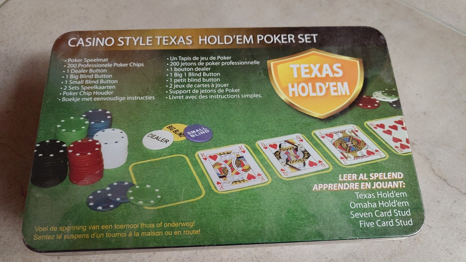 Casino poker set, Enlèvement
