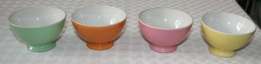 4 bols pastel BFK – Boch Frères Keramis 11cm de diamètre, Antiquités & Art, Enlèvement