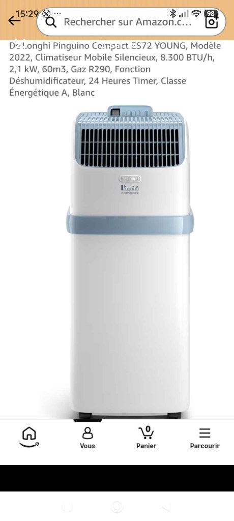 Climatiseur / déshumidificateur Delonghi PINGUOIN, Elektronische apparatuur, Airco's, 2 snelheden, Ophalen of Verzenden, Zo goed als nieuw