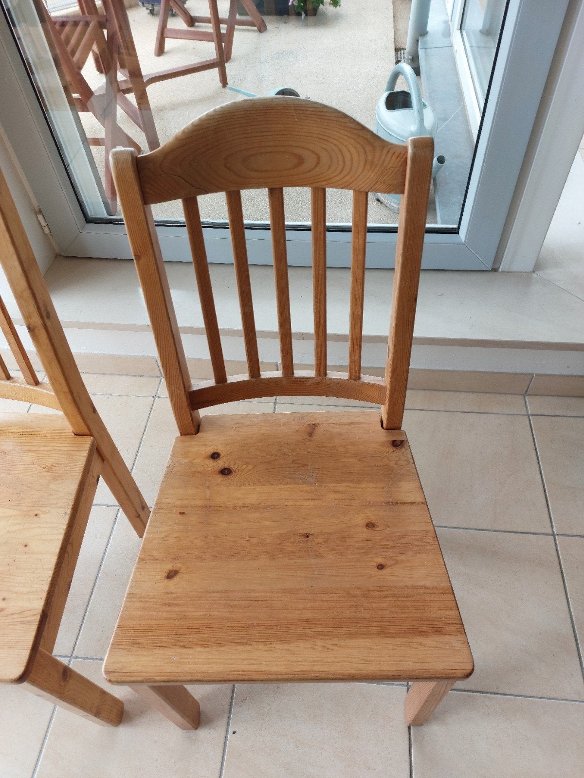 chaises pin massif assise solide, Maison & Meubles, Trois, Enlèvement, Utilisé, Classique
