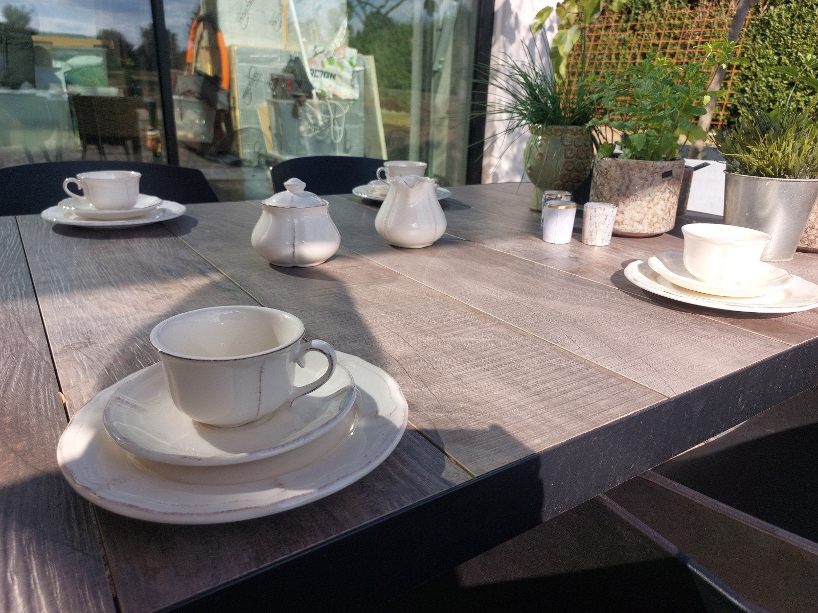 Service à thé ou à café 4 pièces avec assiettes à dessert, Enlèvement