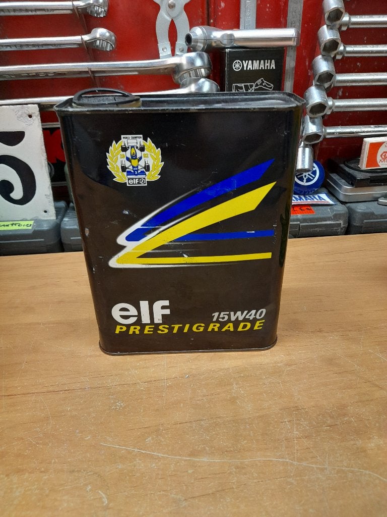 ancien bidon huile vide elf prestigrade 15w40 wc, Enlèvement ou Envoi, Utilisé, Autres types