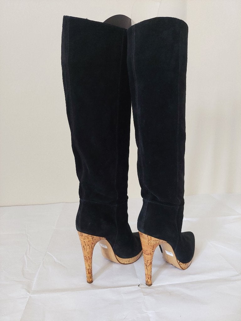 854C* Casadei - sexy bottes noires full cuir high heels (37), Enlèvement ou Envoi, Porté, Bottes hautes, Casadei