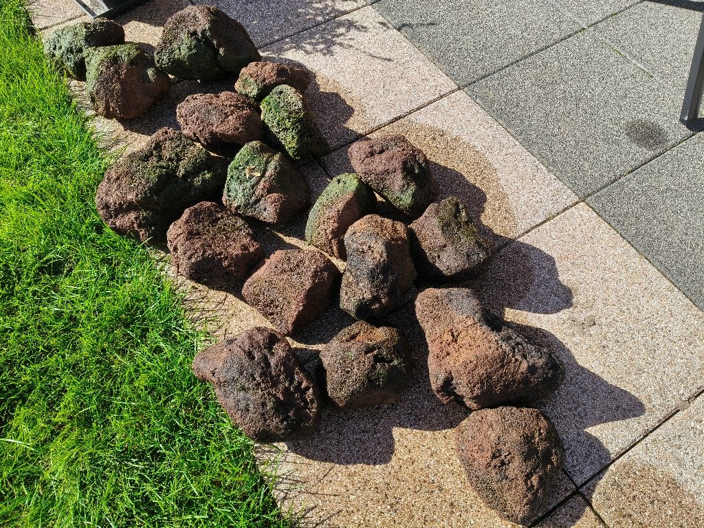 lavastenen voor vijver of rotstuin, Ophalen, Gebruikt, Lava, Kei