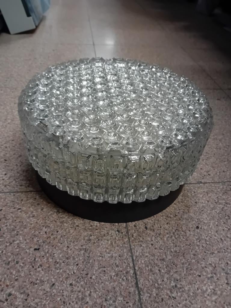 plafonnier en verre des années 70/80, Enlèvement