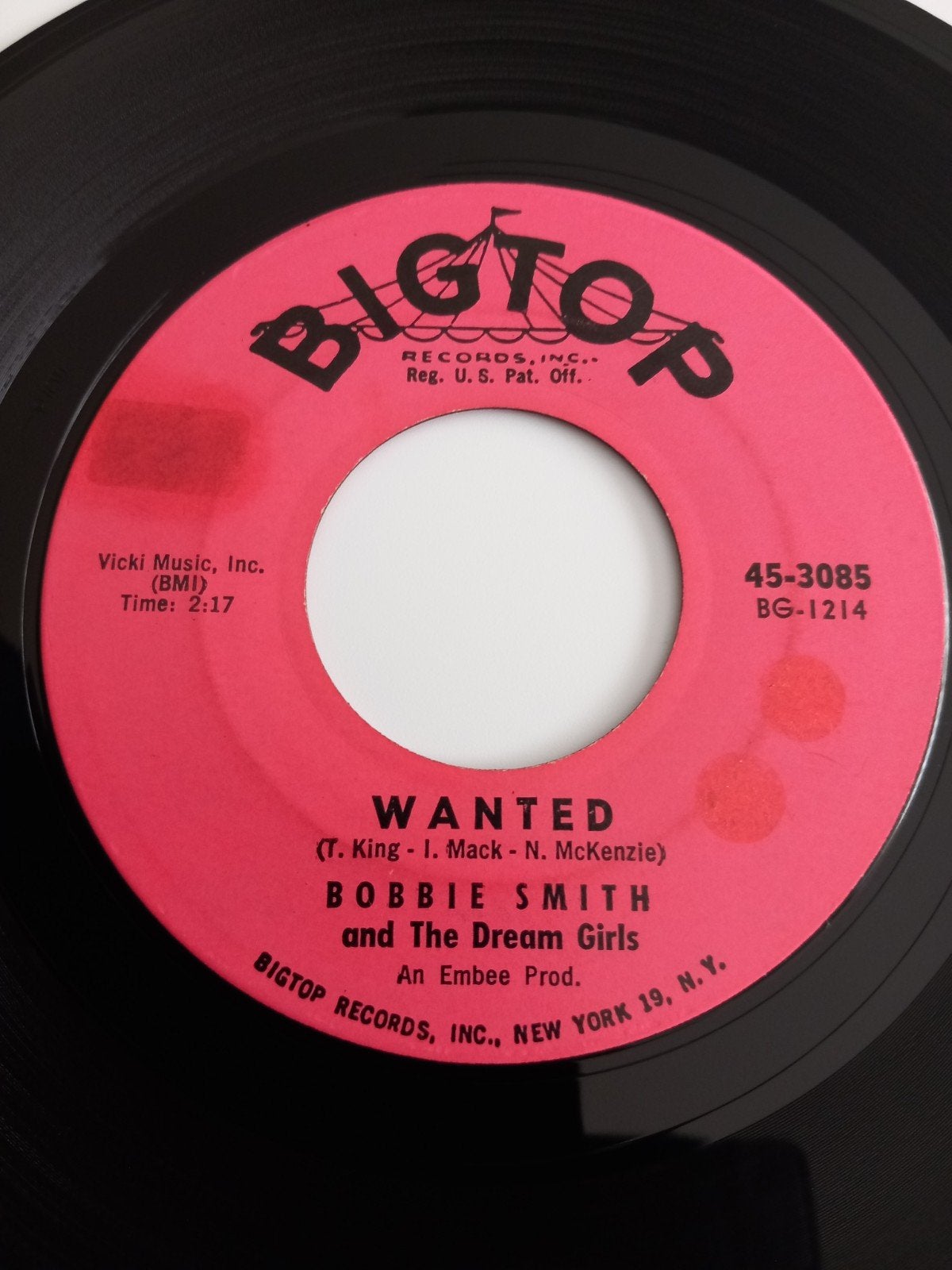 BOBBIE SMITH. WANTED. POPCORN OLDIES 60S USA 45T