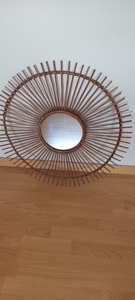 Spiegel, Huis en Inrichting, Woonaccessoires | Spiegels, Ophalen, Zo goed als nieuw, Rond