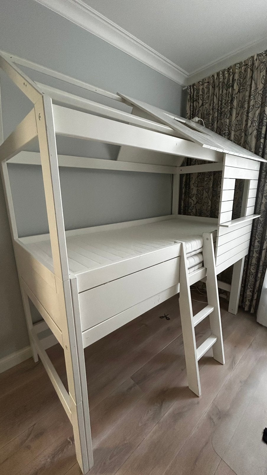 Stapelbed van massief hout 90-200 voor kinderen en tienen, Ophalen, Gebruikt, 90 cm, Eenpersoons