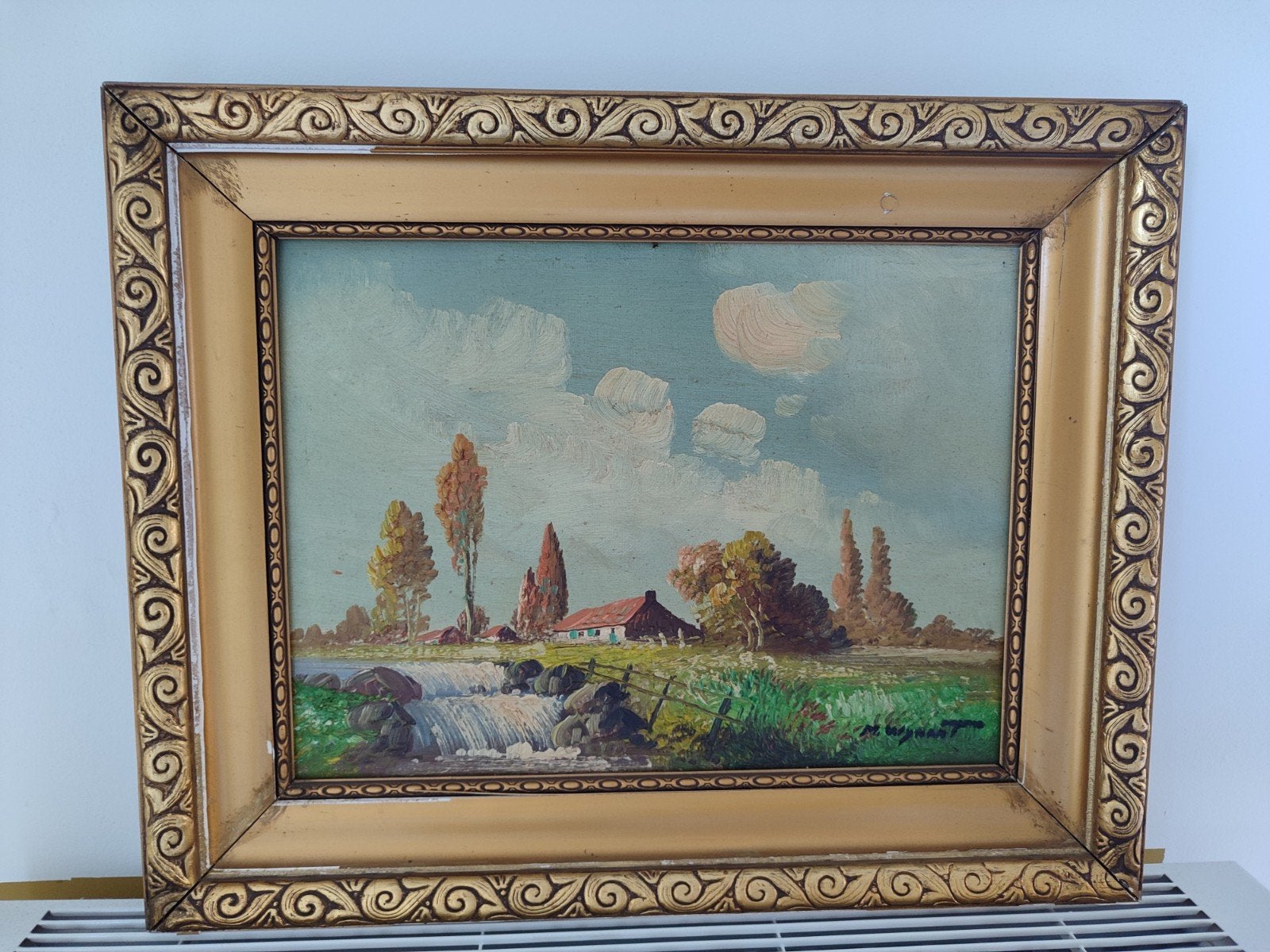 Schilderij landschap M. Wynant. Olie op doek antiek kunst

S, Antiquités & Art, Enlèvement ou Envoi, Paysage, Toile