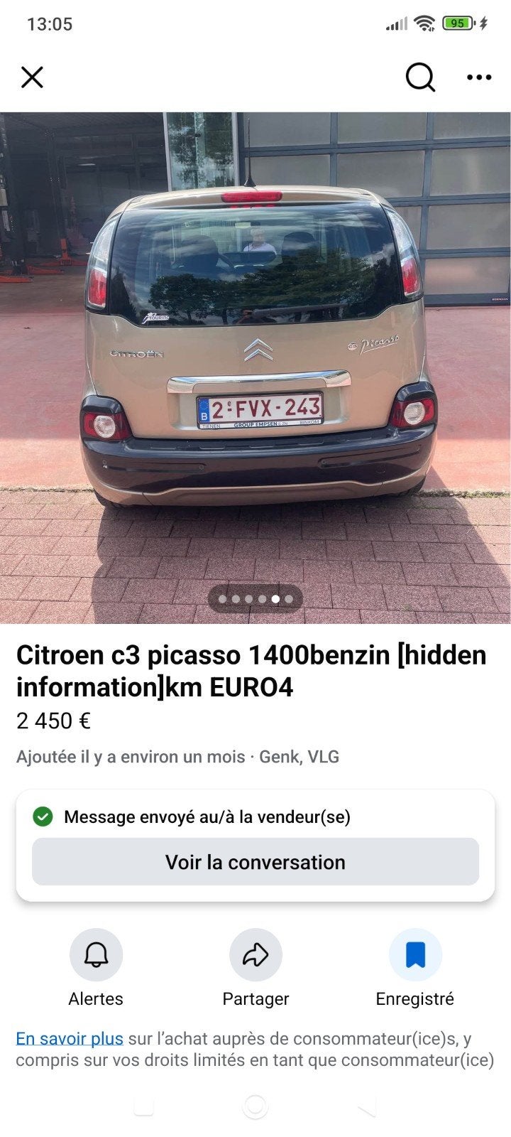 Citroen C3 Picasso essence, Autos, Achat, Boîte manuelle, 5 portes, Particulier