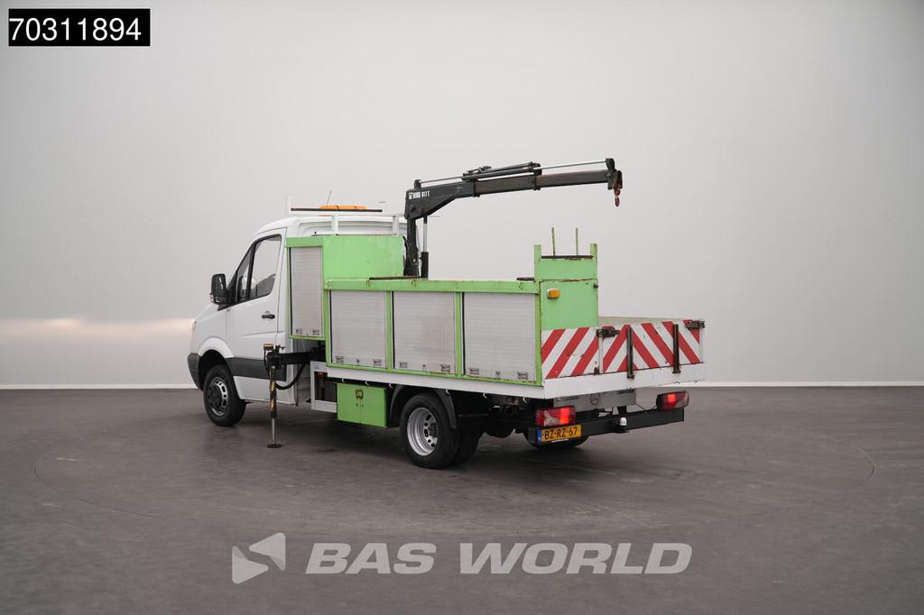 Mercedes Sprinter 510 CDI Kraanwagen Dubbellucht HIAB 071T-2, Auto's, 3390 kg, Euro 5, Stof, Gebruikt