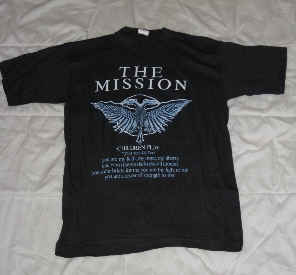 The Mission T-shirt Children Play Tour UK 11+12.1988, Verzenden