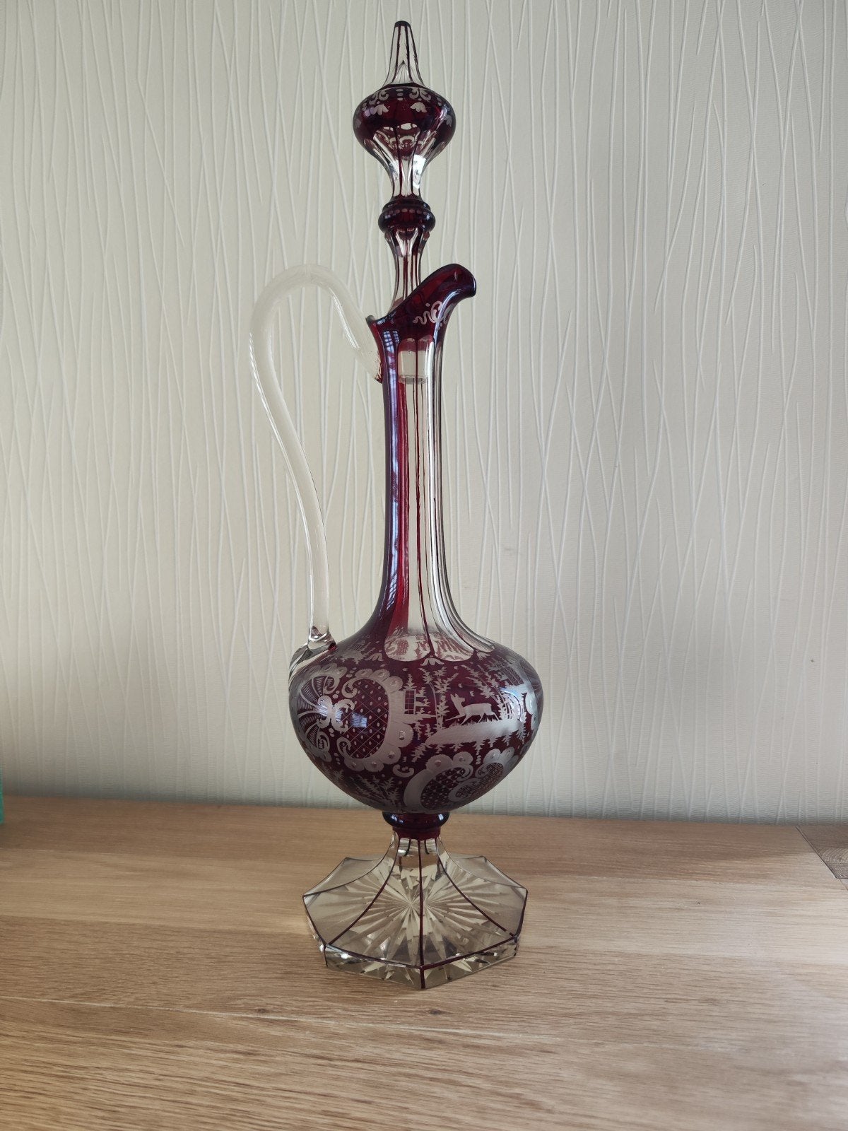 Decoratieve glazen karaf, Ophalen