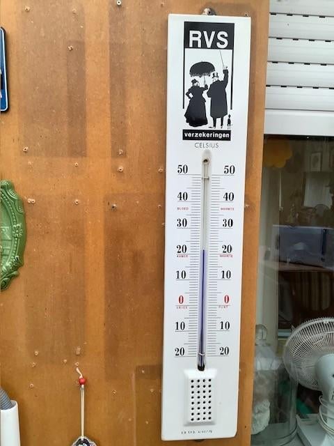 email thermometer RVS verzekeringen E.T.P.B 4/43/76, Enlèvement ou Envoi, Utilisé, Panneau publicitaire