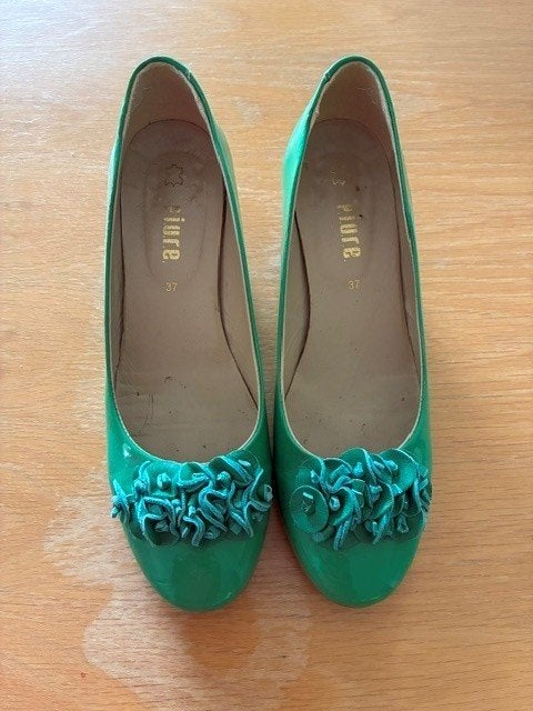Chaussures (talon compensé) P.I.U.R.E taille 37, P.I.U.R.E, Escarpins, Comme neuf, Vert