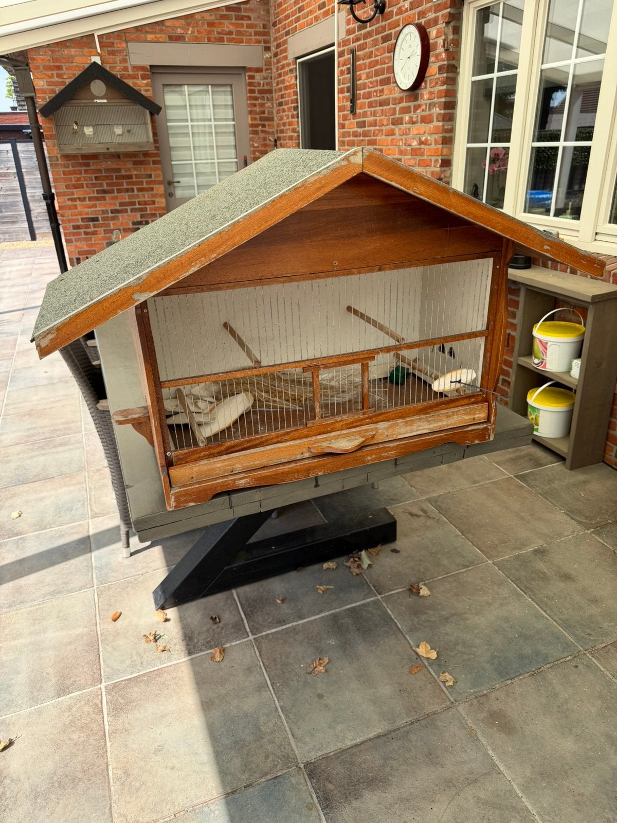 2 vogel kooitjes te koop., Ophalen, Gebruikt, Hout, Vogelkooi
