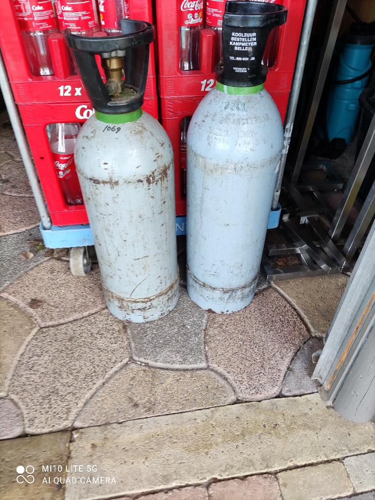 koolzuurfles 10 liter, Ophalen, Gebruikt