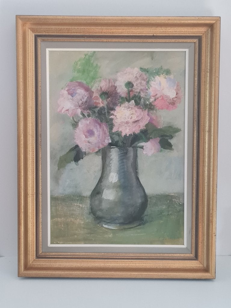 zeer mooi schilderij op doek - bloemen, Ophalen of Verzenden, Bloemen, Doek