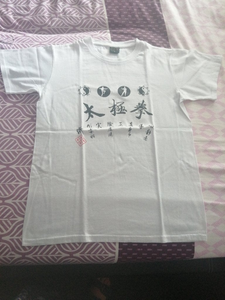 T-Shirt ‘Tai-Chi Chuan’ Wit, Maat 38/40 (M), Wit, Ophalen of Verzenden, Korte mouw
