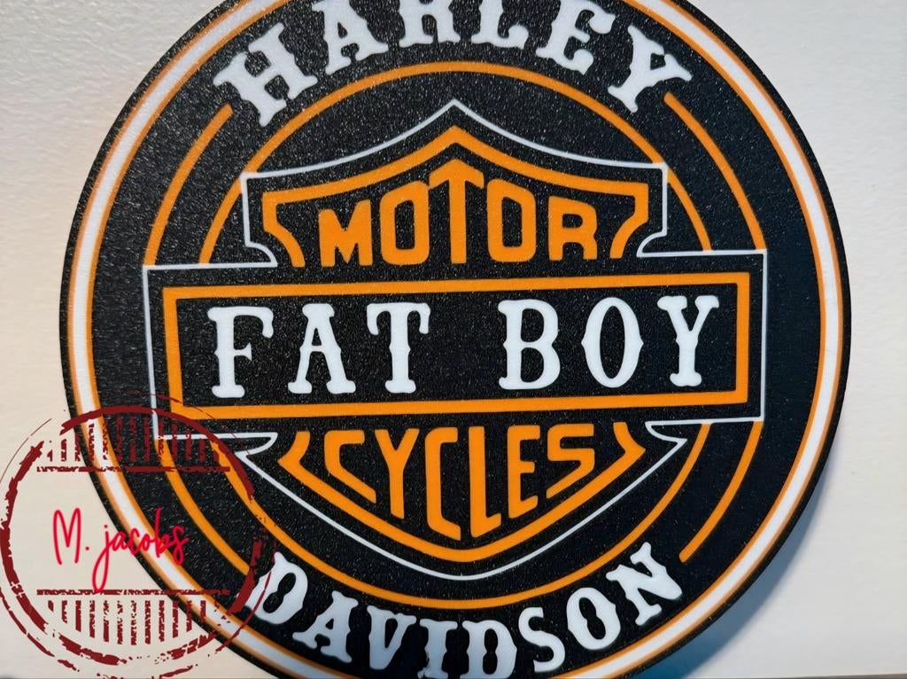 Gave Harley Fat Boy lichtbak, perfect voor de mancave, bar, Ophalen of Verzenden, Nieuw, Lichtbak of (neon) lamp