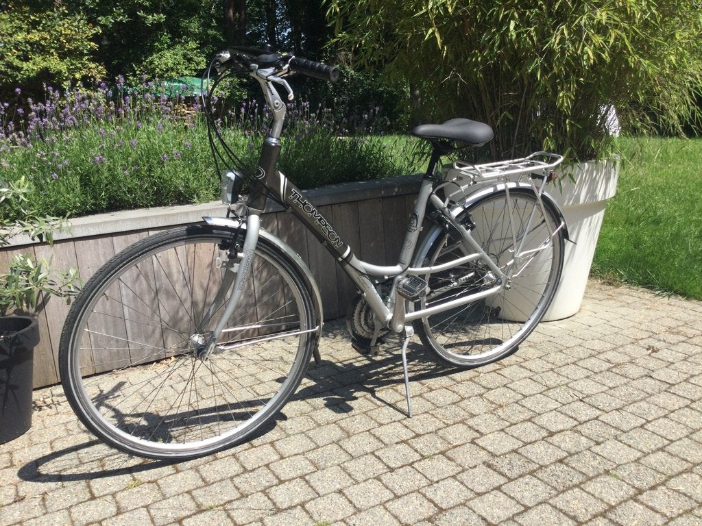 Topstaat damesfiets Thompson maat 49, Velgrem, Versnellingen, Zo goed als nieuw, 50 tot 53 cm