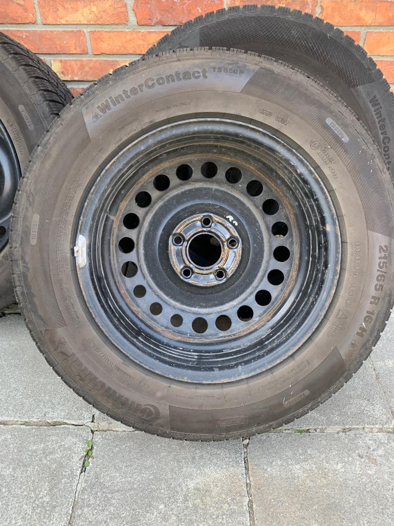 Winterbanden met velgen 215/65 r16 h, Pneus et Jantes, 16 pouces, Véhicule de tourisme, Enlèvement