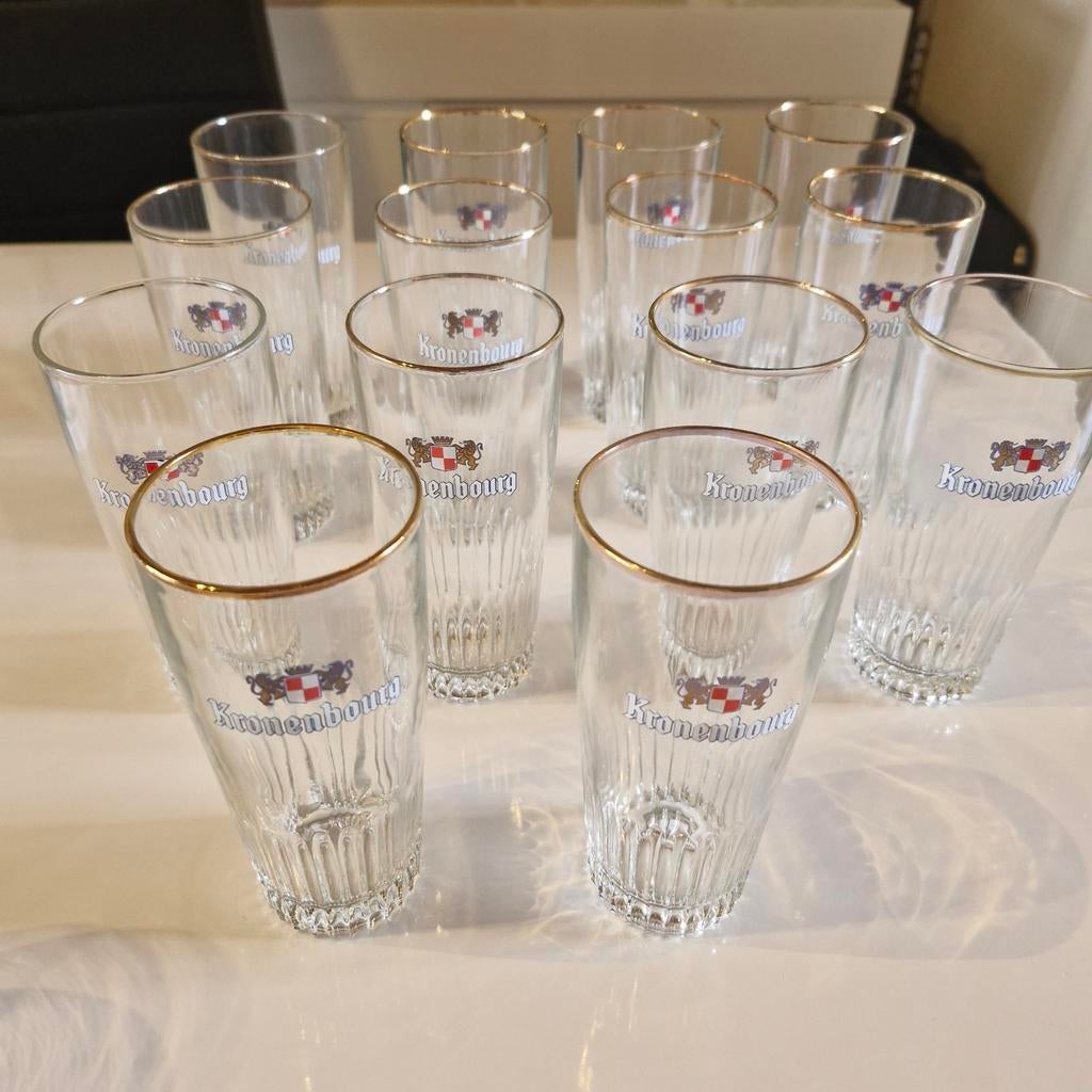 Kronenbourg bierglazen, Verzamelen, Ophalen, Gebruikt, Bierglas
