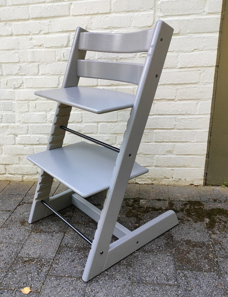 Stokke Tripp Trapp. Blauw-grijs. Kinderstoel Meegroeistoel, Enlèvement, Utilisé, Chaise évolutive