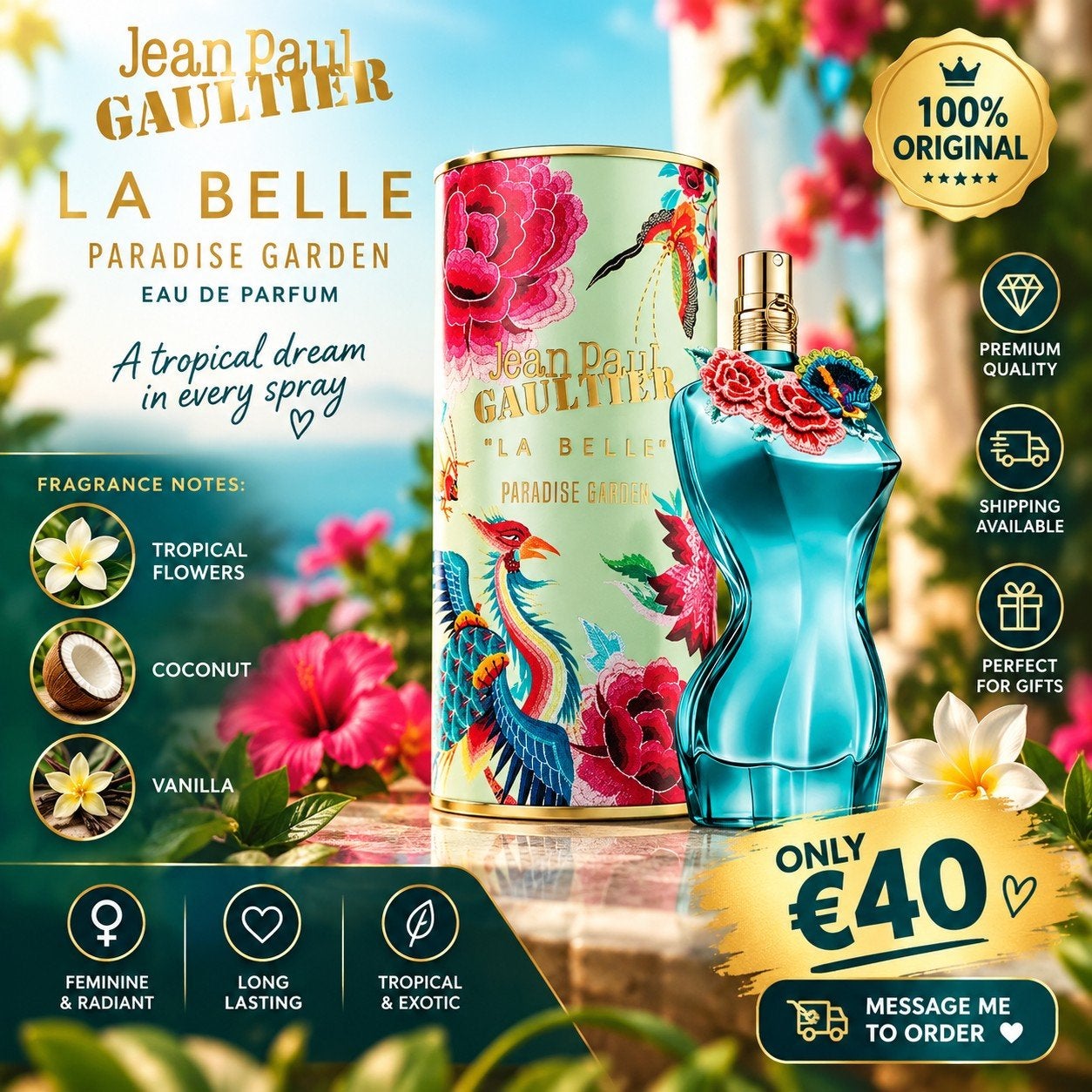 Jean Paul Gaultier La Belle Paradise Garden Eau de Parfum, Ophalen of Verzenden