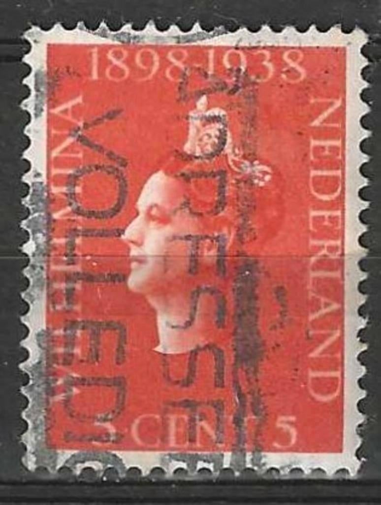 Nederland 1938 - Yvert 310 - Koningin Wilhelmina  (ST), Verzenden, Gestempeld