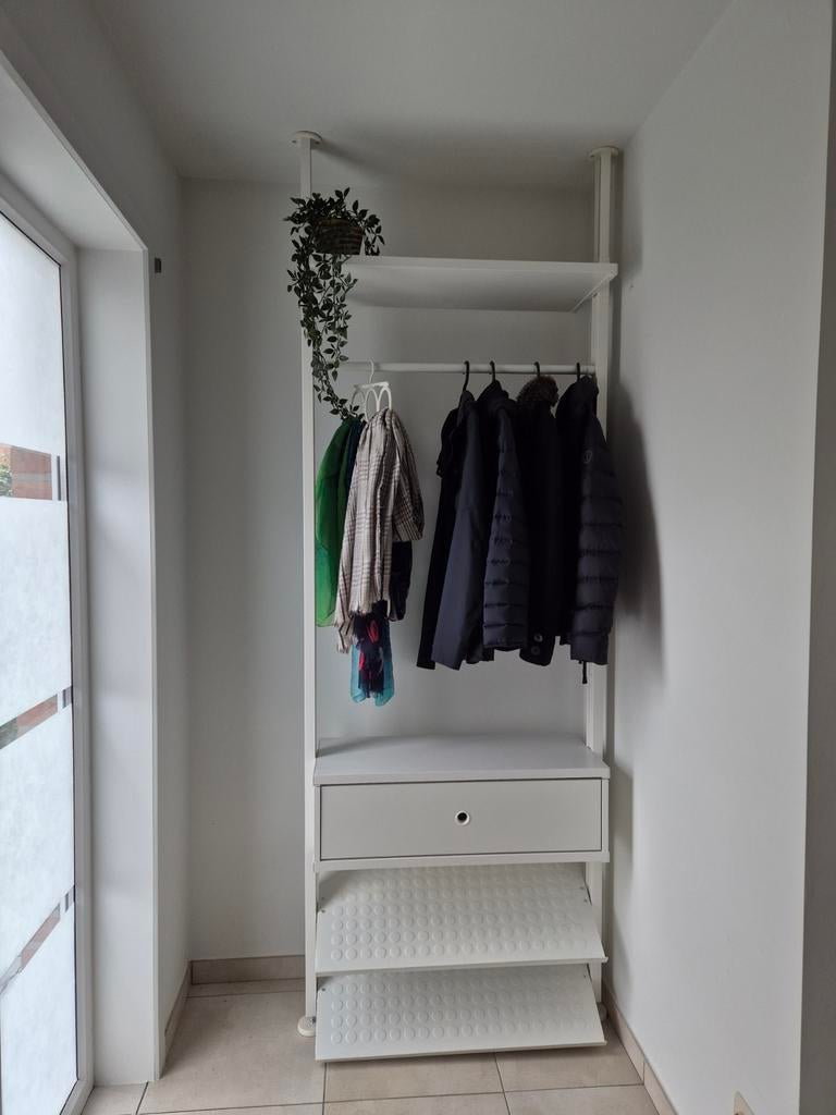 Armoire Elvarli Ikea combi blanche, 25 à 50 cm, Comme neuf, Enlèvement, Avec tablette(s)
