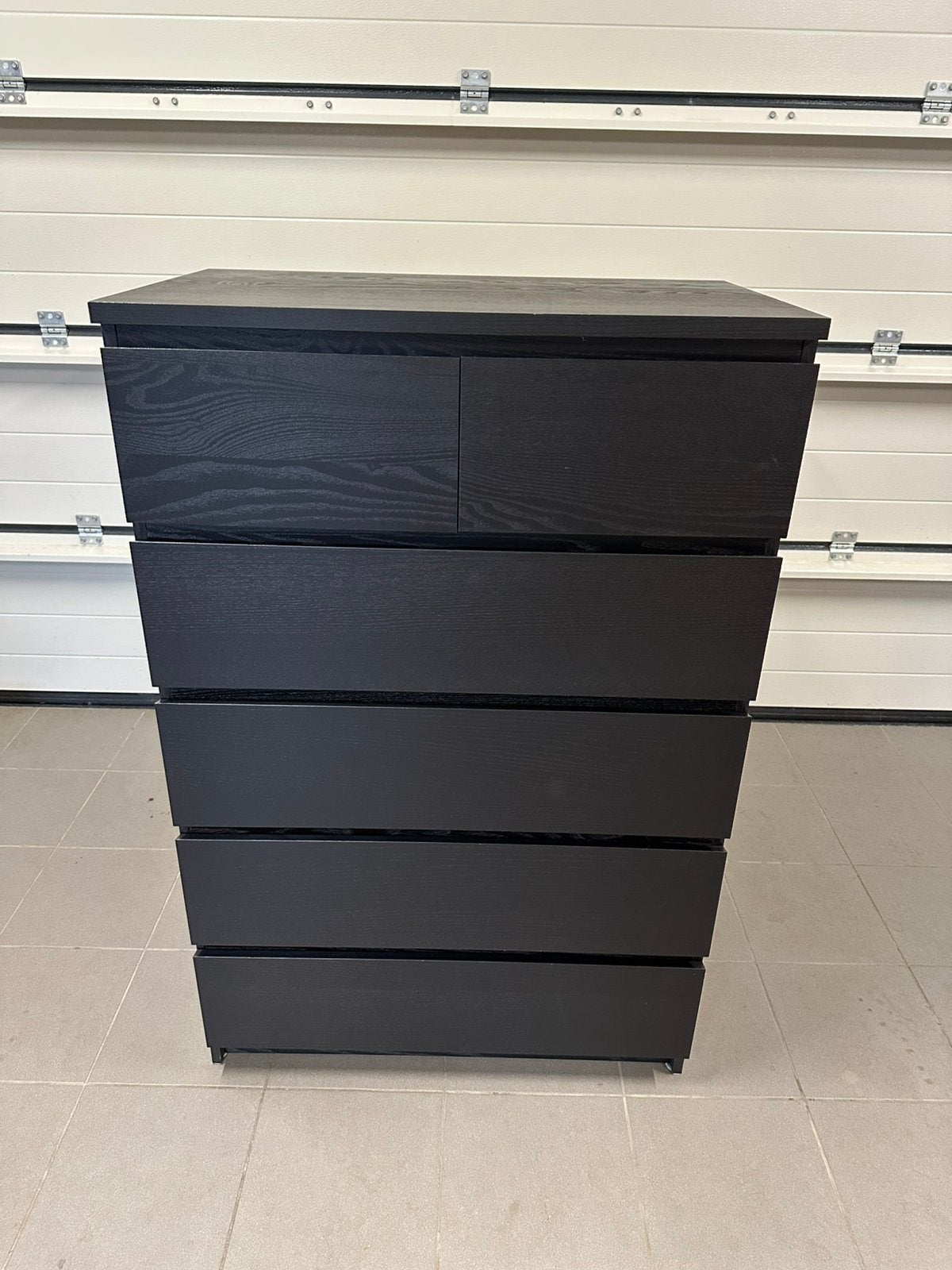 Commode IKEA Malm noire, Ophalen, 5 laden of meer, 100 tot 150 cm, 50 tot 100 cm