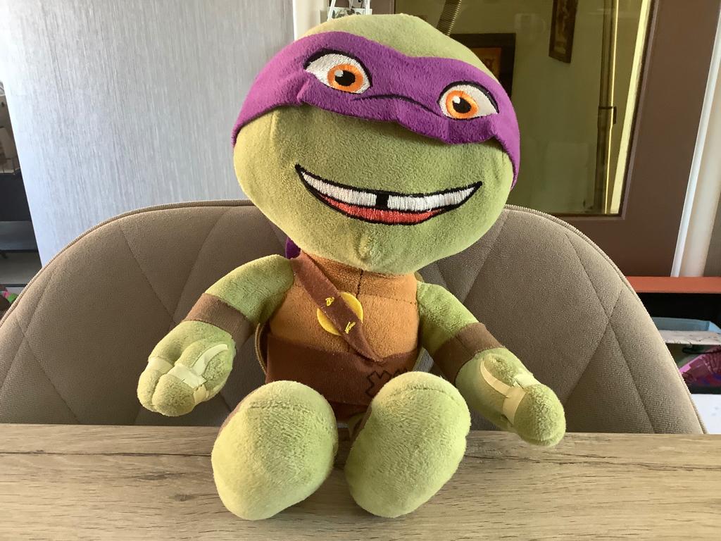 Personnage en peluche Donatello, tortue ninja mutante...., Enlèvement ou Envoi, Overige karakters, Autres marques, Comme neuf