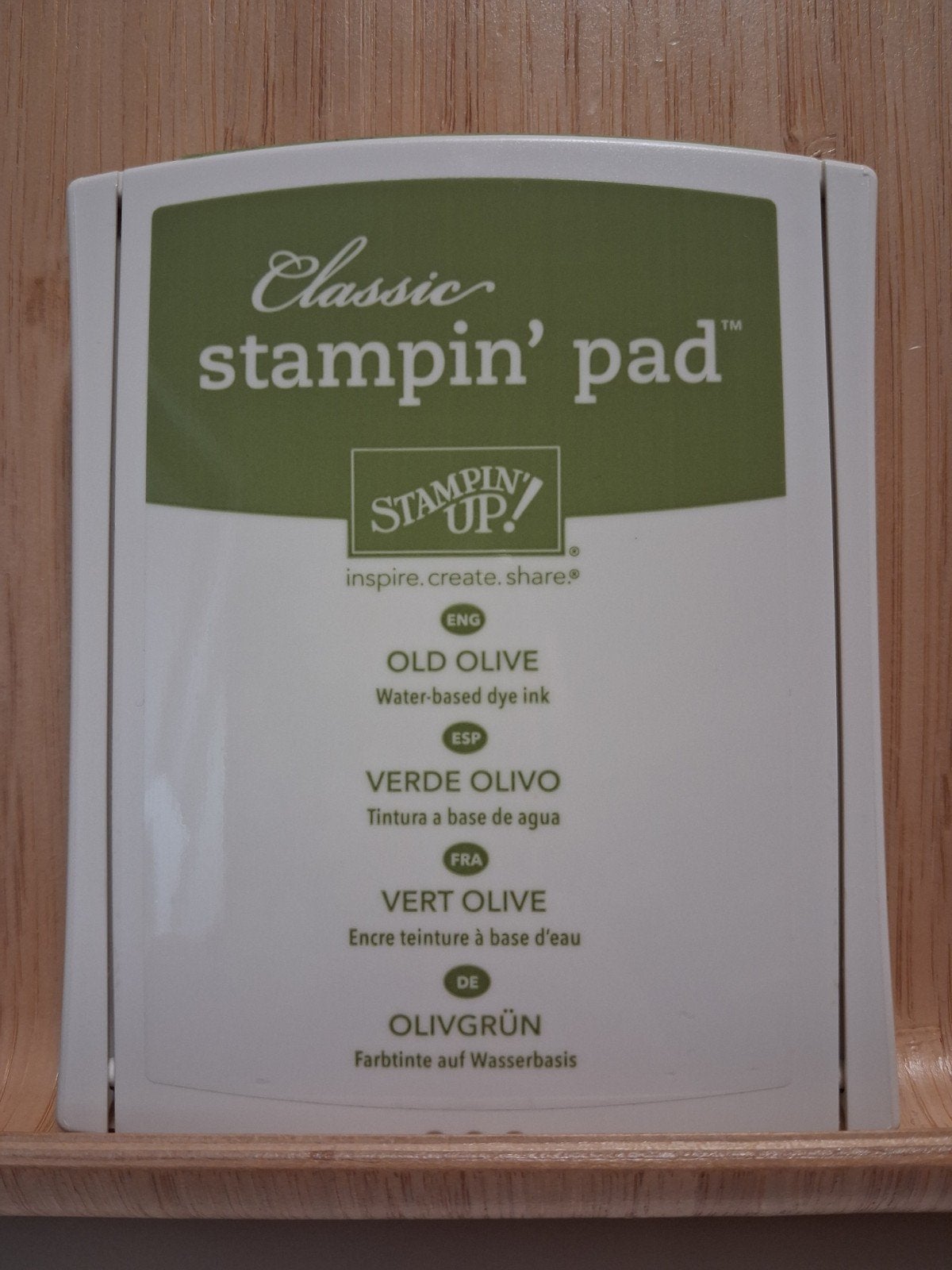 Stampin Up - inktflesje + stempelkussen Old Olive, Ophalen