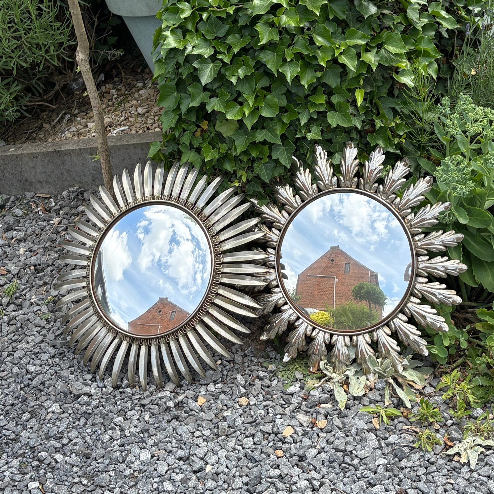 2 magnifiques miroirs oeil de sorcière deknudt convexe, Enlèvement