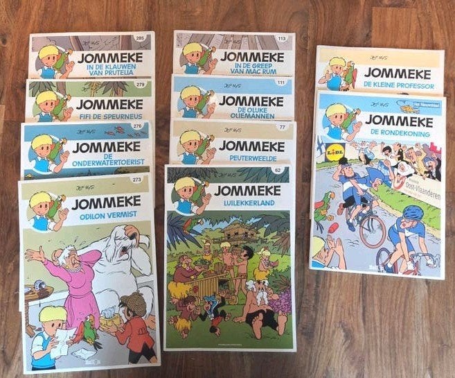 Stapel van 10 Jommeke strips (softcover), Boeken, Europa, Jef Nys., Meerdere comics, Ophalen