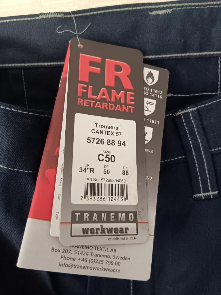 TRANEMO BRANDVERTRAGENDE WERKBROEK, Doe-het-zelf en Bouw, Ophalen, Nieuw