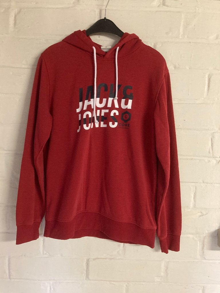 Licht bordeaux hoodie, Jack and Jones, Large, Kleding | Heren, Maat 52/54 (L), Overige kleuren, Zo goed als nieuw, Jack&Jones.