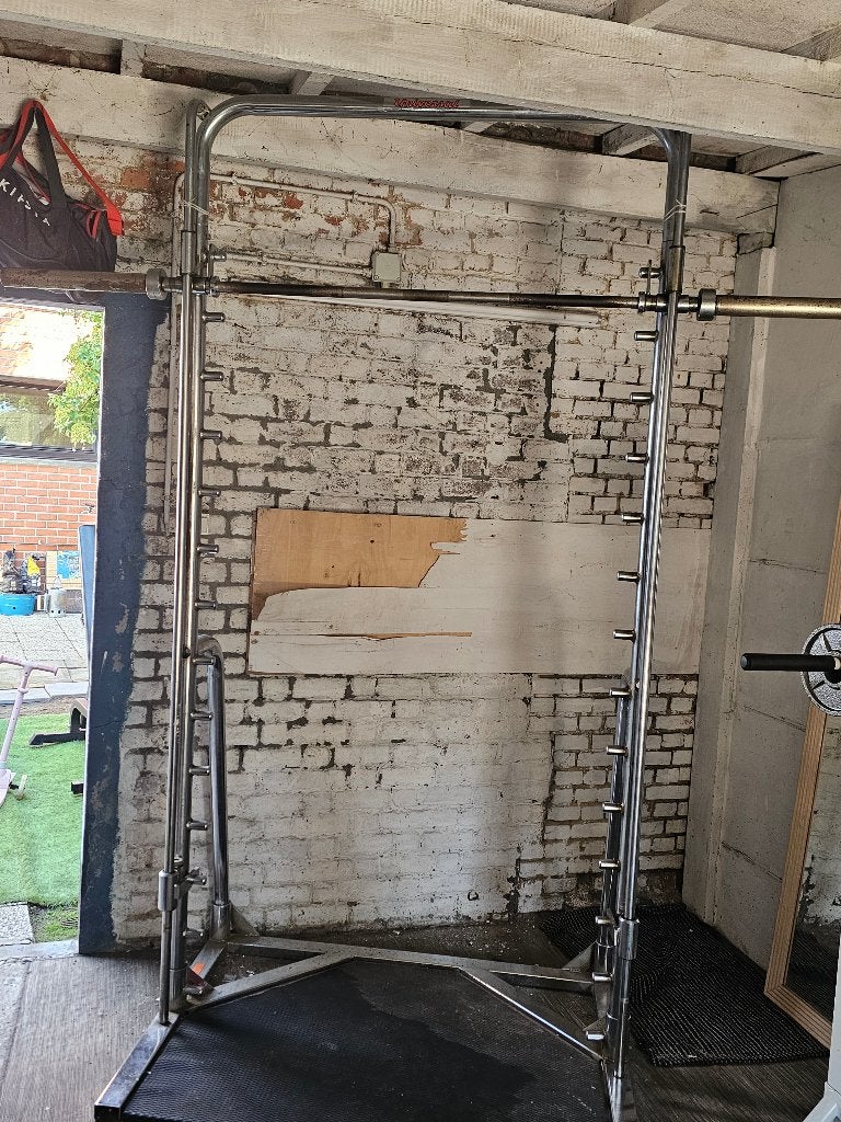 Oldschool Universal Smith Machine, Ophalen, Gebruikt, Rug, Halterschijven