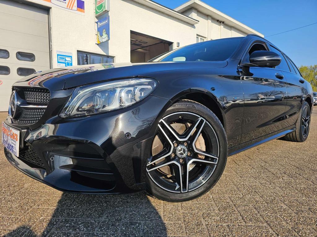 Mercedes-Benz C 300 Phev2.0d AMG Full-Option Distronic Pano, Auto's, Automaat, 4 cilinders, 34 g/km, Zwart
