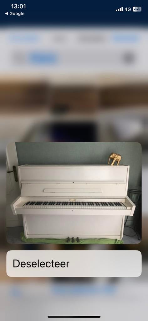 Piano wit oefenpiano, Muziek en Instrumenten, Ophalen, Wit, Piano