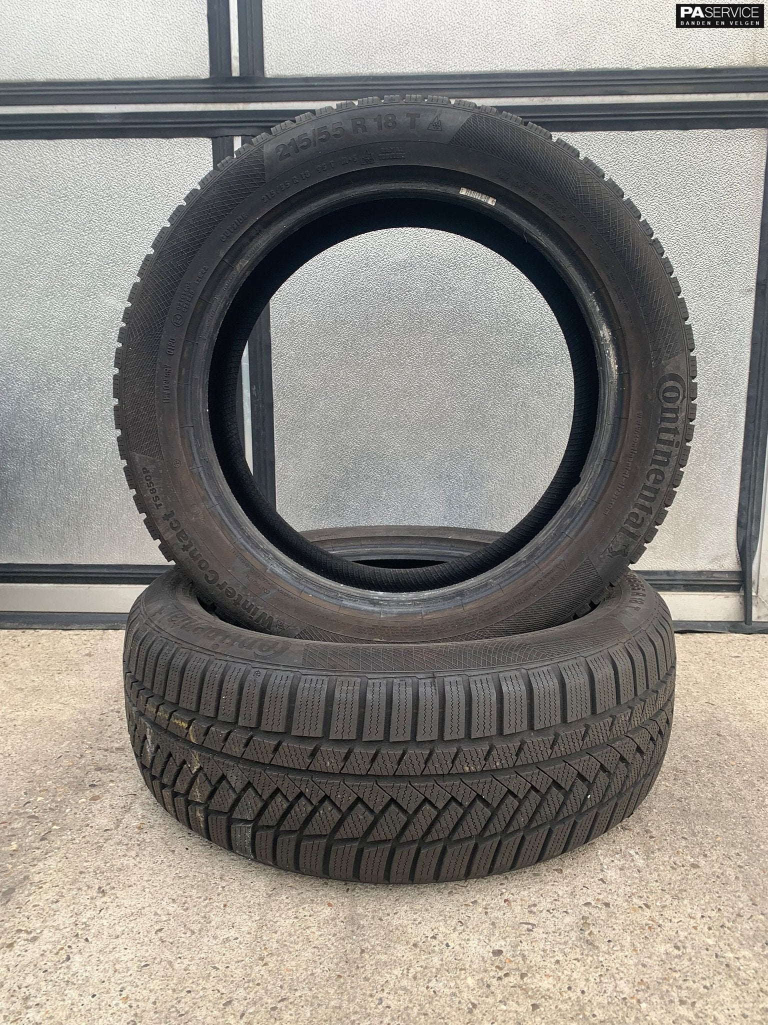 2x Continental 215 55 18 Winterbanden met 7,5 mm, Auto-onderdelen, Gebruikt, Velg(en), -, -