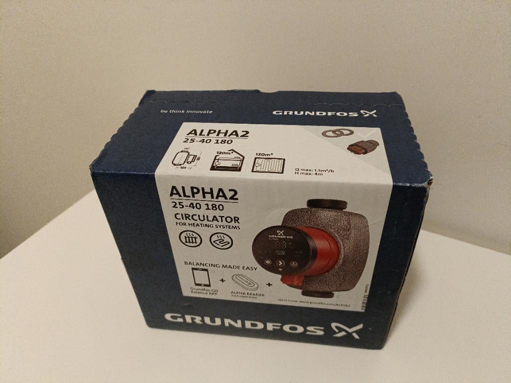 Grundfos Circulatiepomp ALPHA 2 25-40 180, Doe-het-zelf en Bouw, Ophalen, Nieuw