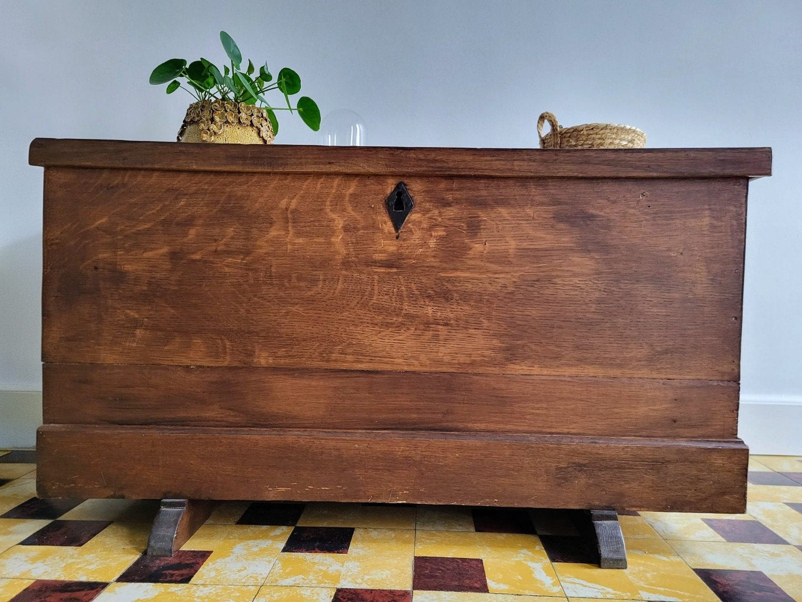 Massief eiken dekenkist, Huis en Inrichting, Woonaccessoires | Kisten, Ophalen
