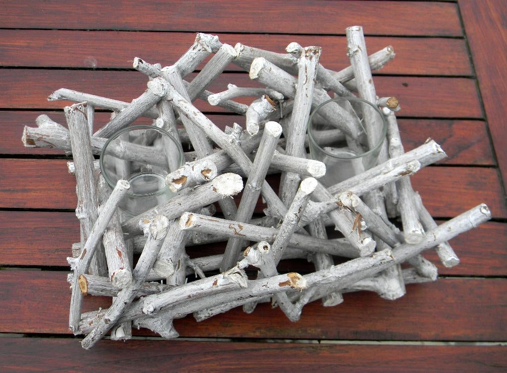 Zeer mooie kaarshouder, Ophalen of Verzenden, Zo goed als nieuw, Hout