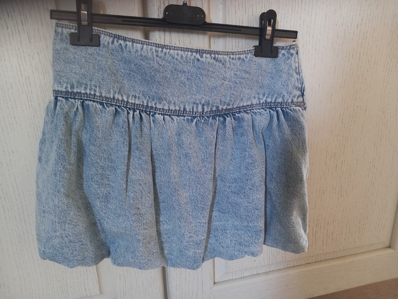Jeansrokje, poefrokje maat 152, Kinderen en Baby's, Kinderkleding | Maat 152, Ophalen, Meisje, Zo goed als nieuw, Jurk of Rok